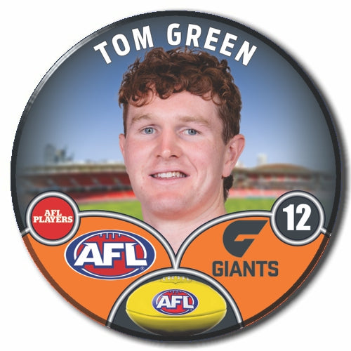 2024 AFL GWS Giants Football Club GREEN, Tom Sporting Souvenirs
