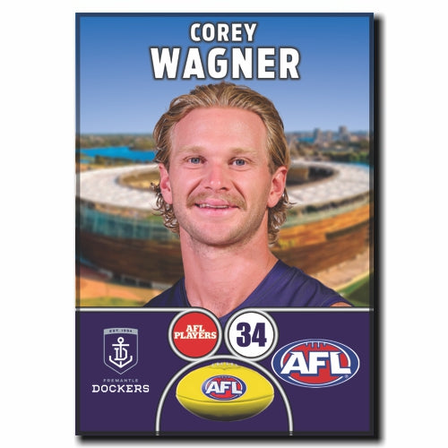 2024 AFL Fremantle Football Club WAGNER, Corey Sporting Souvenirs