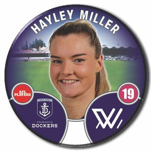 2022 AFLW Fremantle Player Badge - MILLER, Hayley