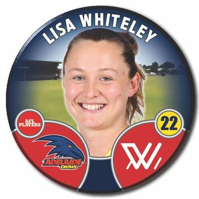2022 AFLW Adelaide Player Badge - WHITELEY, Lisa