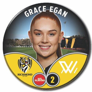 2023 AFLW S7 Richmond Player Badge - EGAN, Grace