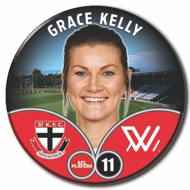 2023 AFLW S7 St Kilda Player Badge - KELLY, Grace