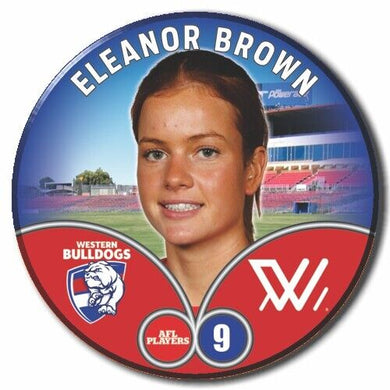 2023 AFLW S7 Western Bulldogs Player Badge - BROWN, Eleanor