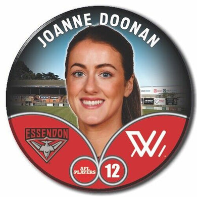 2023 AFLW S7 Essendon Player Badge - DOONAN, Joanne