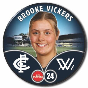 2023 AFLW S7 Carlton Player Badge - VICKERS, Brooke