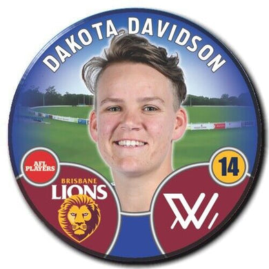 2022 AFLW Brisbane Player Badge - DAVIDSON, Dakota