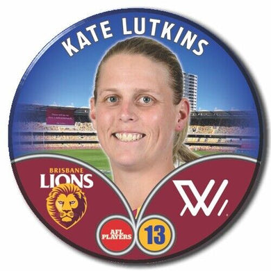 2023 AFLW S7 Brisbane Player Badge - LUTKINS, Kate