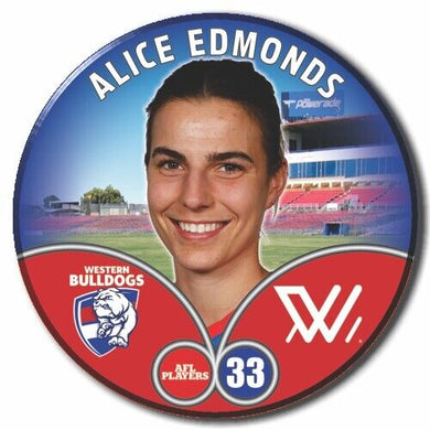 2023 AFLW S7 Western Bulldogs Player Badge - EDMONDS, Alice