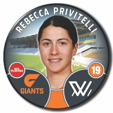 2022 AFLW GWS Player Badge - PRIVITELLI, Rebecca