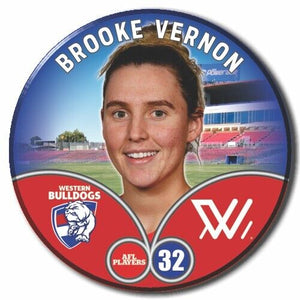 2023 AFLW S7 Western Bulldogs Player Badge - VERNON, Brooke