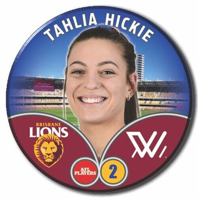 2023 AFLW S7 Brisbane Player Badge - HICKIE, Tahlia