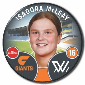 2022 AFLW GWS Player Badge - McLEAY, Isadora