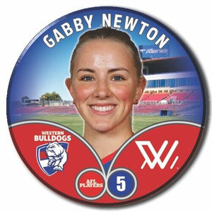 2023 AFLW S7 Western Bulldogs Player Badge - NEWTON, Gabby