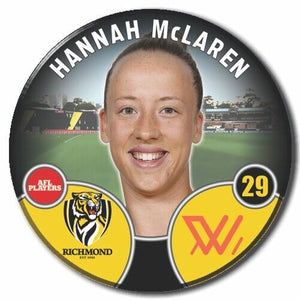 2022 AFLW Richmond Player Badge - McLAREN, Hannah