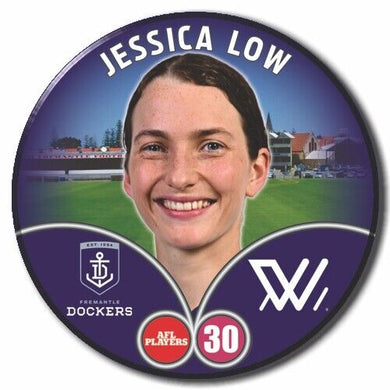 2023 AFLW S7 Fremantle Player Badge - LOW, Jessica