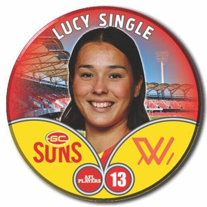 2023 AFLW S7 Gold Coast Suns Player Badge - SINGLE, Lucy