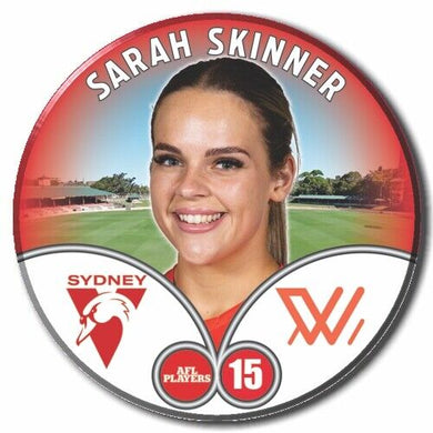 2023 AFLW S7 Sydney Swans Player Badge - SKINNER, Sarah