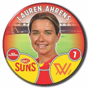 2022 AFLW Gold Coast Player Badge - AHRENS, Lauren