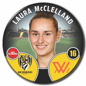 2022 AFLW Richmond Player Badge - McCLELLAND, Laura