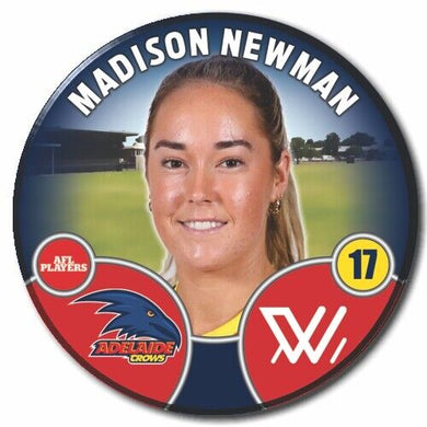 2022 AFLW Adelaide Player Badge - NEWMAN, Madison