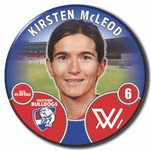 2022 AFLW Western Bulldogs Player Badge - McLEOD, Kirsten