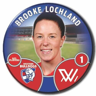 2022 AFLW Western Bulldogs Player Badge - LOCHLAND, Brooke