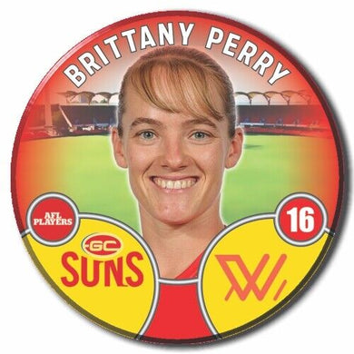 2022 AFLW Gold Coast Player Badge - PERRY, Brittany