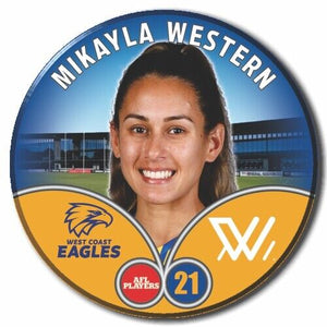 2023 AFLW S7 West Coast Eagles Player Badge - WESTERN, Mikayla