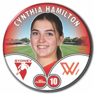 2023 AFLW S7 Sydney Swans Player Badge - HAMILTON, Cynthia