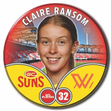 2023 AFLW S7 Gold Coast Suns Player Badge - RANSOM, Claire