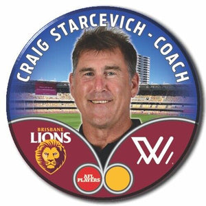2023 AFLW S7 Brisbane Player Badge - STARCEVICH, Craig - COACH