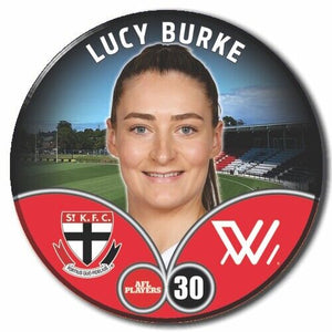 2023 AFLW S7 St Kilda Player Badge - BURKE, Lucy