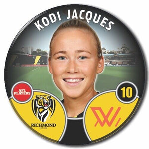 2022 AFLW Richmond Player Badge - JACQUES, Kodi