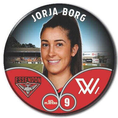 2023 AFLW S7 Essendon Player Badge - BORG, Jorja