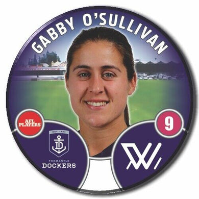 2022 AFLW Fremantle Player Badge - O'SULLIVAN, Gabby
