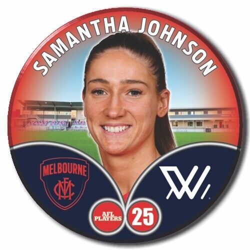 2023 AFLW S7 Melbourne Player Badge - JOHNSON, Samantha