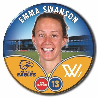 2023 AFLW S7 West Coast Eagles Player Badge - SWANSON, Emma
