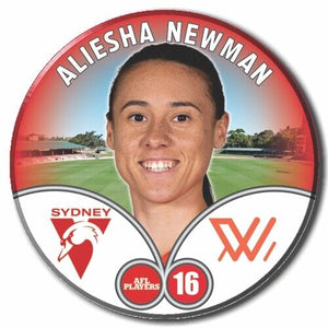 2023 AFLW S7 Sydney Swans Player Badge - NEWMAN, Aliesha