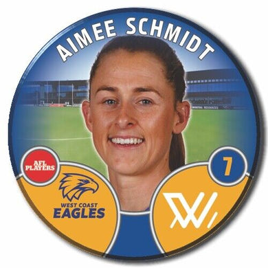 2022 AFLW West Coast Eagles Player Badge - SCHMIDT, Aimee