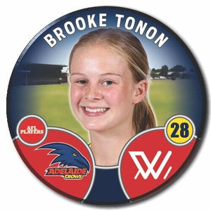 2022 AFLW Adelaide Player Badge - TONON, Brooke