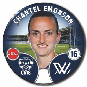 2022 AFLW Geelong Player Badge - EMONSON, Chantel