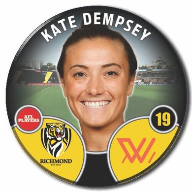 2022 AFLW Richmond Player Badge - DEMPSEY, Kate