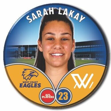 2023 AFLW S7 West Coast Eagles Player Badge - LAKAY, Sarah