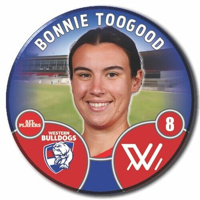 2022 AFLW Western Bulldogs Player Badge - TOOGOOD, Bonnie