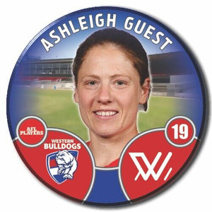 2022 AFLW Western Bulldogs Player Badge - GUEST, Ashleigh
