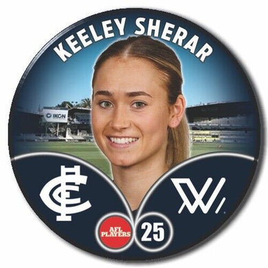 2023 AFLW S7 Carlton Player Badge - SHERAR, Keeley