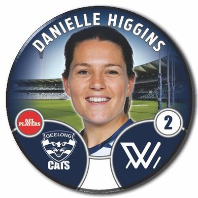 2022 AFLW Geelong Player Badge - HIGGINS, Danielle