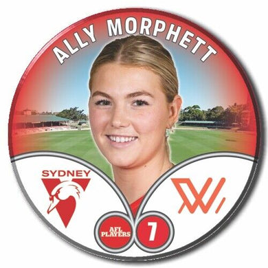 2023 AFLW S7 Sydney Swans Player Badge - MORPHETT, Ally
