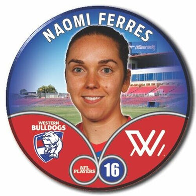 2023 AFLW S7 Western Bulldogs Player Badge - FERRES, Naomi