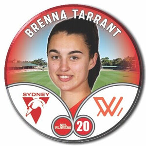 2023 AFLW S7 Sydney Swans Player Badge - TARRANT, Brenna